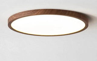 Plafonnier bois moderne et plat pour un éclairage doux - superluminaire