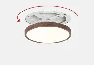 Plafonnier bois moderne et plat pour un éclairage doux - superluminaire