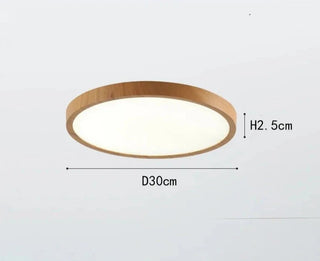 Plafonnier bois moderne et plat pour un éclairage doux - superluminaire