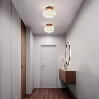 Plafonnier chambre à coucher moderne lumineux et en bois - superluminaire